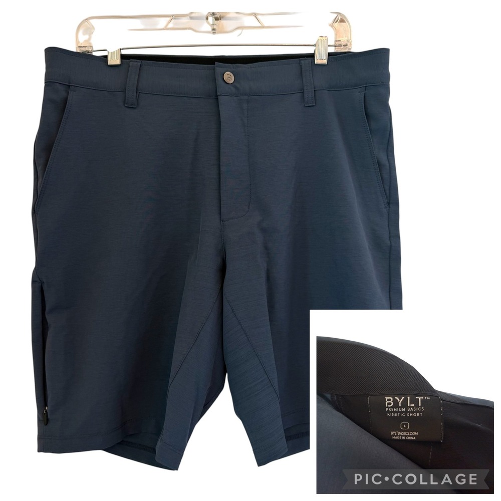 BYLT Premium Basics Kinetic Short Navy‎ Iron Blue Mens Large Performance POH134